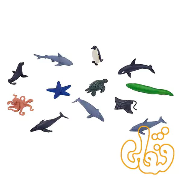 مجموعه 12 عددی حیوانات دریایی موجو Sea Life Tube 380056 — تصویر ۲