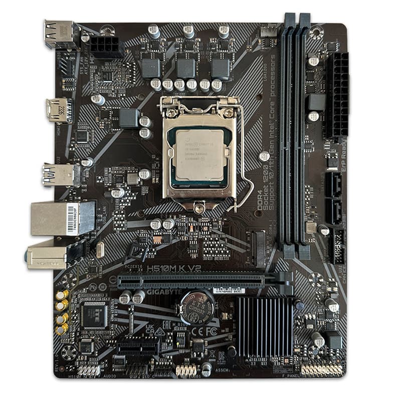 باندل مادربرد Gigabyte H510M-k V2 + Core i3 10100F استوک در حد نو