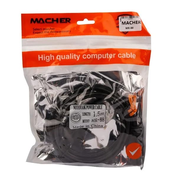 کابل برق لپ تاپ Macher MR-88 1.5m — تصویر ۲