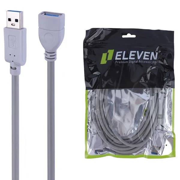 کابل افزایش طول USB ایلون Eleven طول 3 متر — تصویر ۳