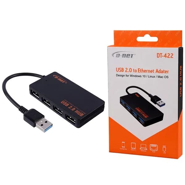 هاب 4 پورت دی نت مدل DT-422 اصلی — تصویر ۳