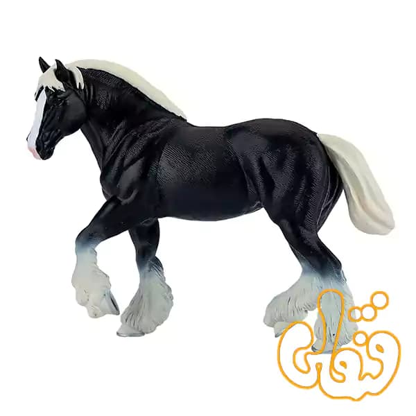 فیگور اسب کلایددیل سیاه موجو Black Clydesdale Horse 381083 — تصویر ۳