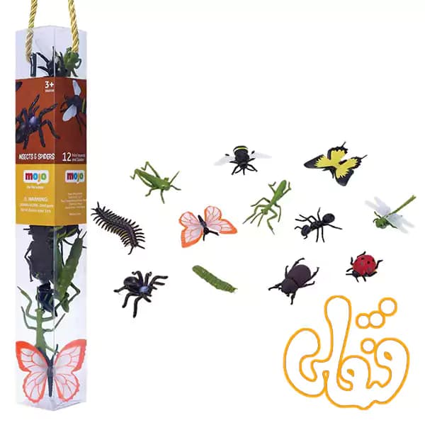 مجموعه 12 عددی حشرات و عنکبوت موجو Insects and Spiders Tube 380058