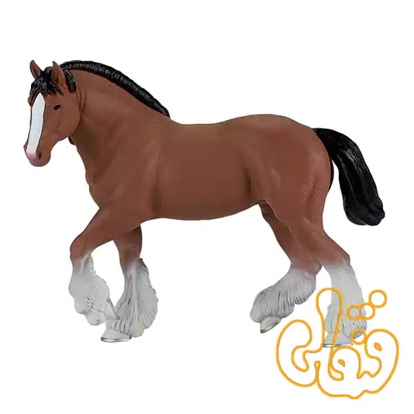 فیگور اسب کلایسدل قهوه ای موجو Brown Clydesdale Horse 381084 — تصویر ۲