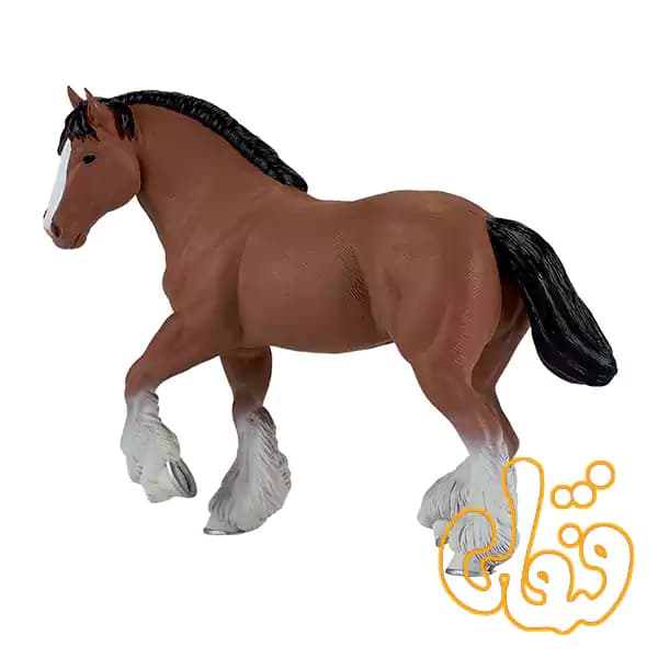 فیگور اسب کلایسدل قهوه ای موجو Brown Clydesdale Horse 381084 — تصویر ۳