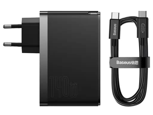شارژر دیواری 140وات باسئوس مدل Baseus GaN5 Pro Fast Charger 2C+U 140W EU CCGP10020 با گارانتی 24 ماهه شرکتی — تصویر ۶