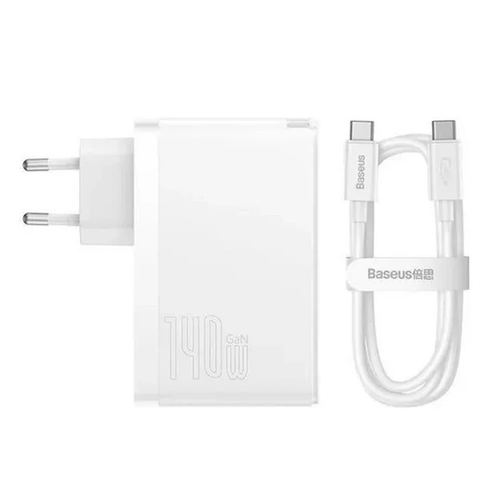 شارژر دیواری 140وات باسئوس مدل Baseus GaN5 Pro Fast Charger 2C+U 140W EU CCGP10020 با گارانتی 24 ماهه شرکتی — تصویر ۳