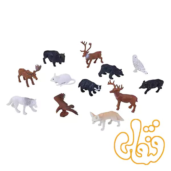 مجموعه 12 عددی حیوانات جنگل موجو Woodland Tube 380054 — تصویر ۲