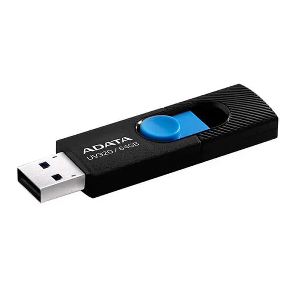 فلش‌مموری کشویی ای دیتا مدل UV320 ظرفیت 64 گیگابایت با رابط USB 3.2 اصلی گارانتی شرکتی — تصویر ۳