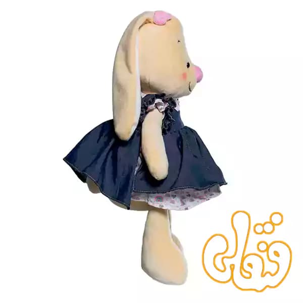 عروسک خرگوش جین پوش دختر یانیک 100238B — تصویر ۲