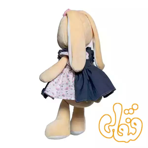 عروسک خرگوش جین پوش دختر یانیک 100238B — تصویر ۳