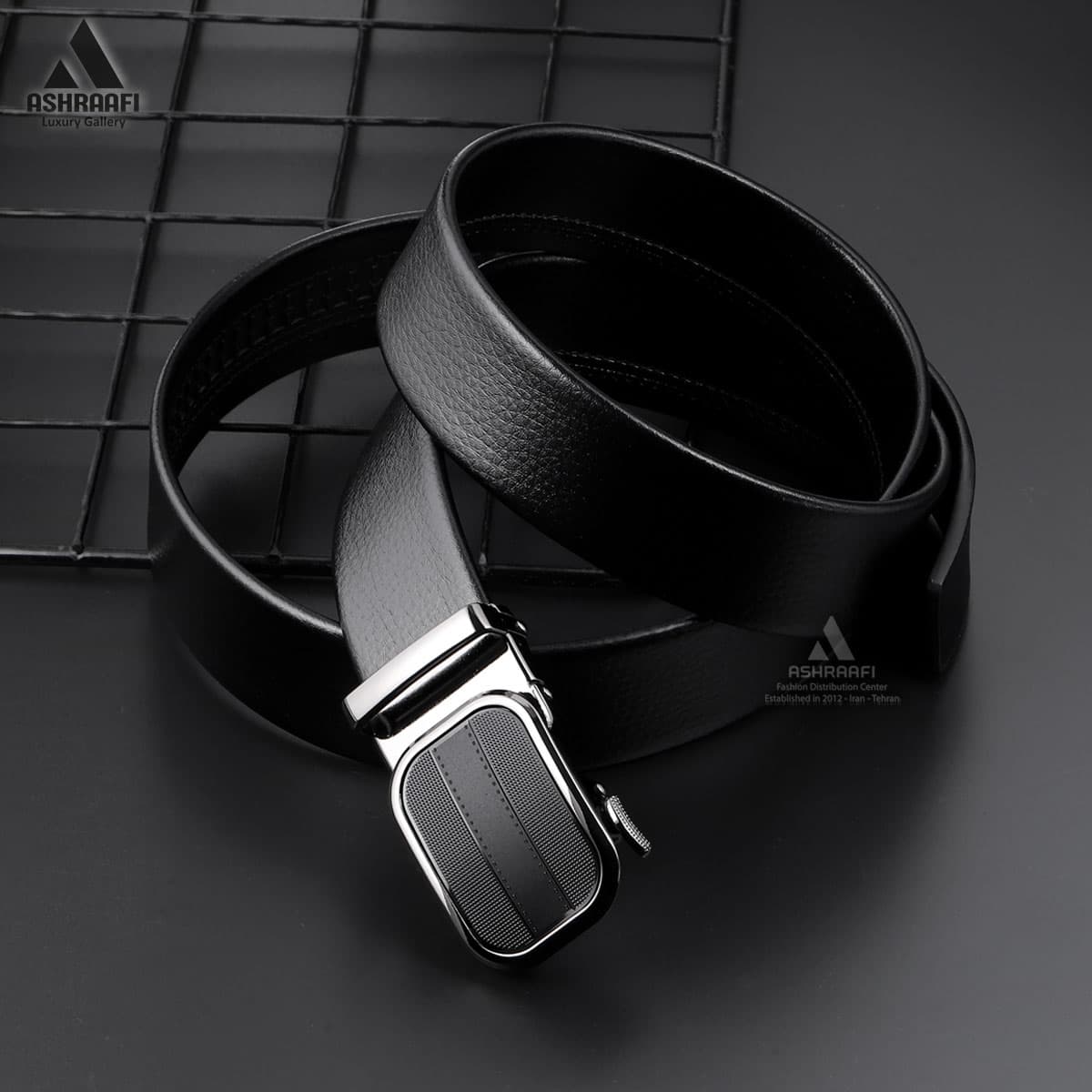 کمربند ریلی مردانه Leather Ratchet Belt BL144 — تصویر ۳