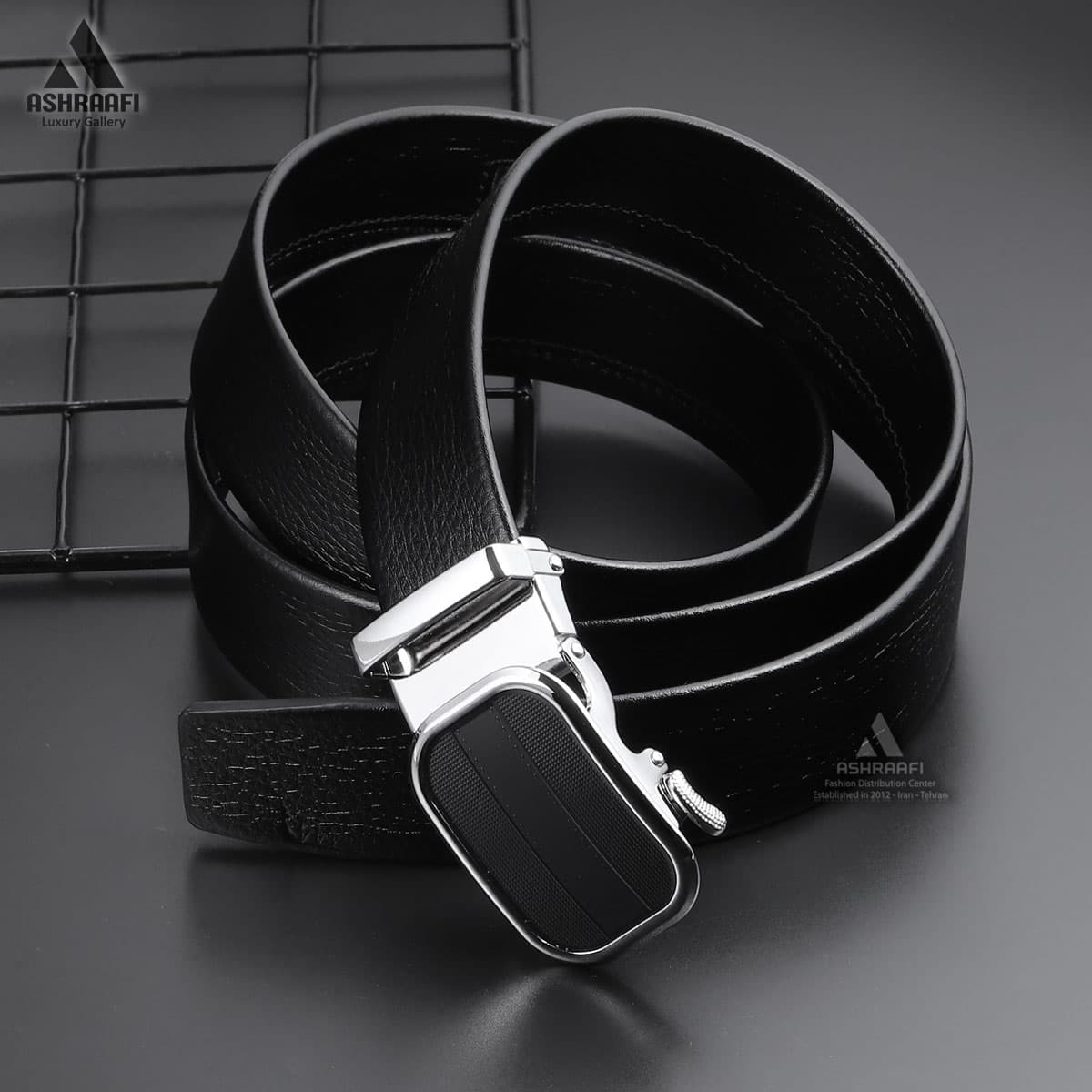 کمربند ریلی مردانه Leather Ratchet Belt BL144 — تصویر ۴