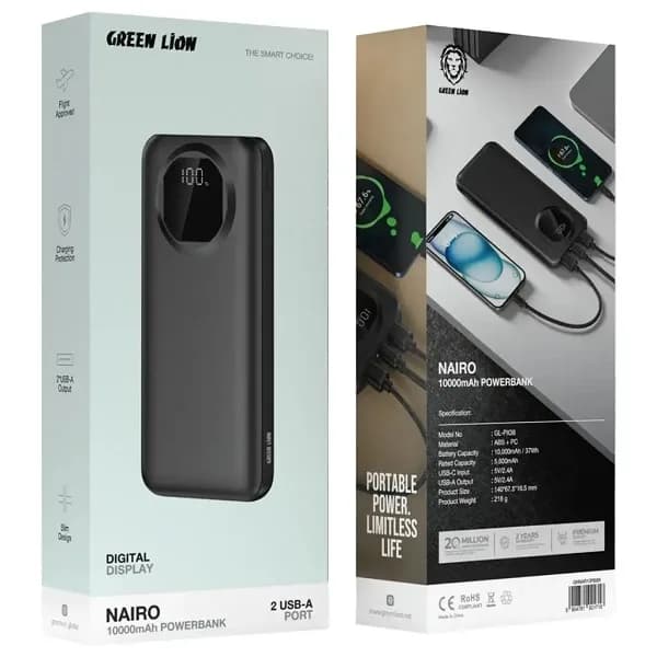 پاوربانک گرین لاین مدل NAIRO 10000MAH — تصویر ۲