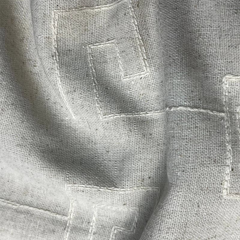 پارچه لینن قیطون دیزاینی نسکافه ای — تصویر ۳