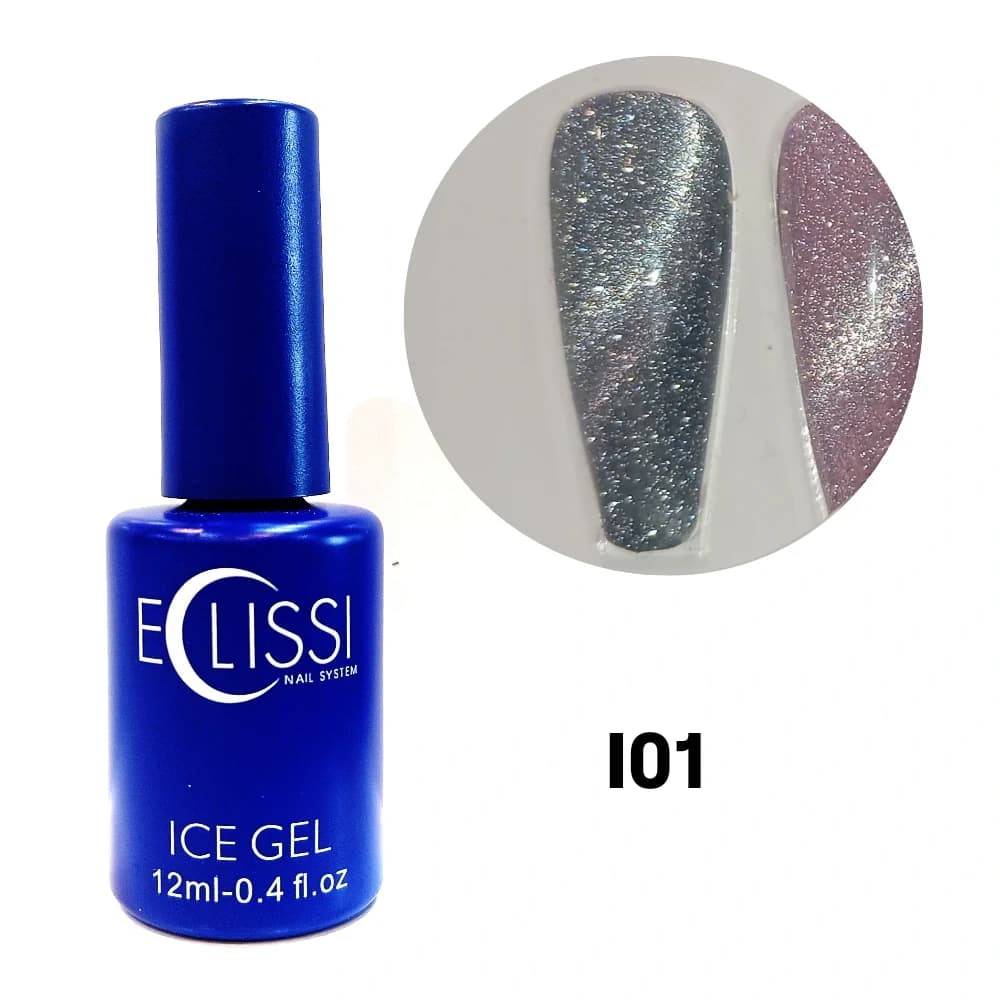 ژل لاک آیس 9 بعدی اکلیسی Eclissi Ice 9D Gel I01