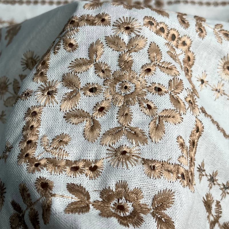 پارچه لینن طرح هندسه استخونی — تصویر ۲