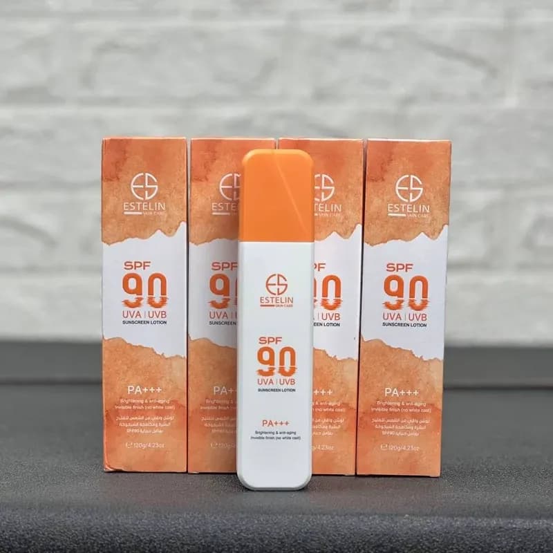 لوسیون ضدآفتاب استلین spf90 مدل روشن کننده و جوانساز Estelin — تصویر ۲