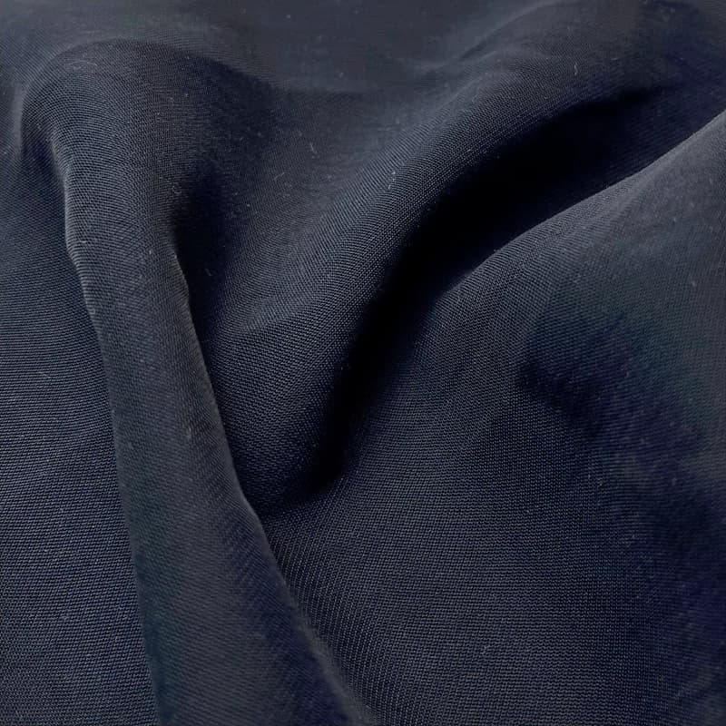 پارچه کتان سیلک ابریشم (کوپرا) سورمه ای — تصویر ۳