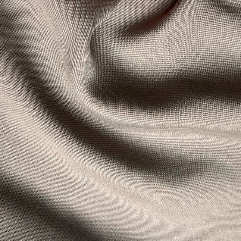 پارچه کتان سیلک ابریشم (کوپرا) خاکی — تصویر ۳