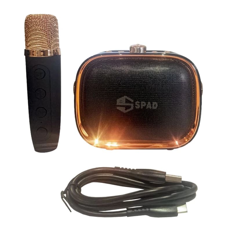 اسپیکر بلوتوثی قابل حمل اسپاد مدل SP-220 | همراه با میکروفون گارانتی دار — تصویر ۴