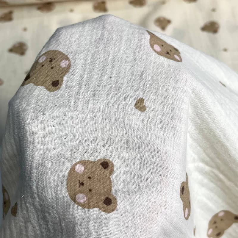 پارچه موسلین طرح تدی وارداتی — تصویر ۴