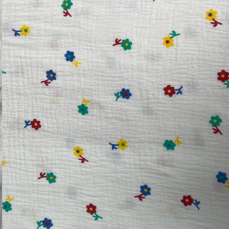 پارچه موسلین طرح گل وارداتی — تصویر ۴