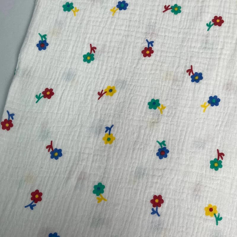 پارچه موسلین طرح گل وارداتی