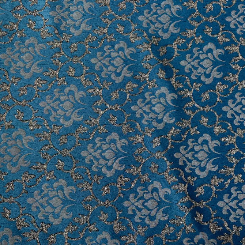 پارچه ژاکارد طرحدار آبی — تصویر ۲