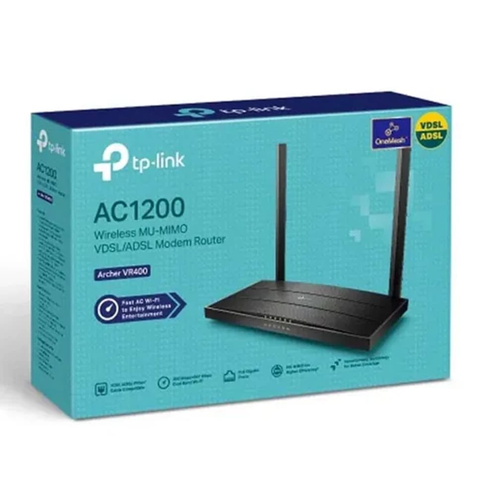 مودم روتر VDSL/ADSL بی سیم تی پی-لینک مدل TP-Link Archer VR400 با گارانتی 36 ماهه شرکتی — تصویر ۳