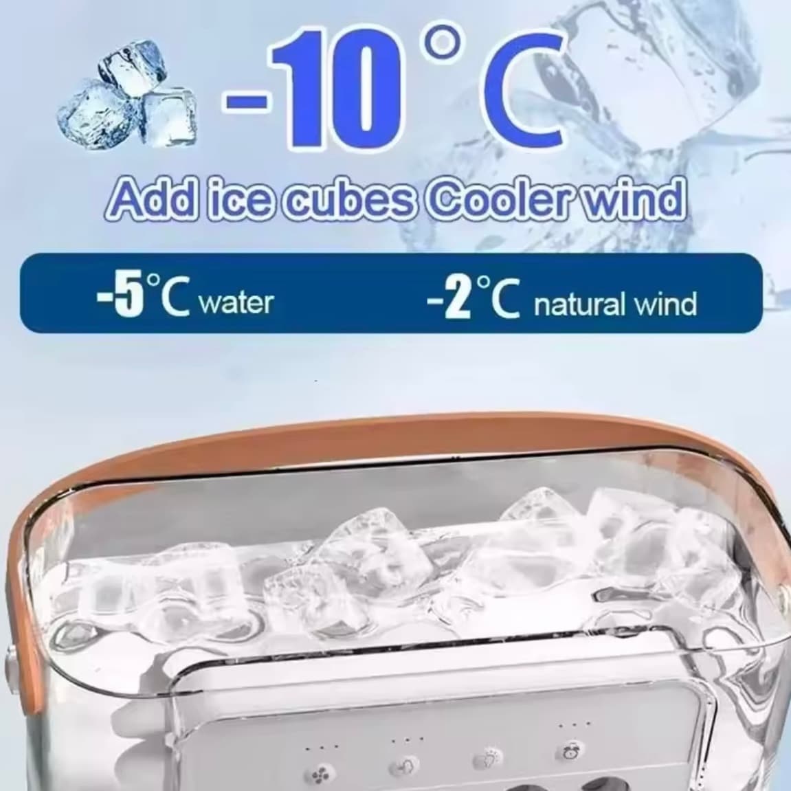 پنکه رومیزی مه پاش مدل AIR COOLER FAN | خنک کننده هوشمند (سفید.مشکی.سبز.سورمه ای) — تصویر ۳