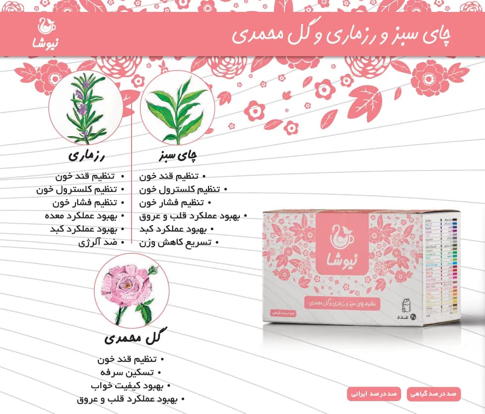 چای سبز و رزماری و گل محمدی — تصویر ۳