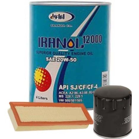 پک روغن پراید ایرانول 12000 مکس (SJ 20W50 ) 4L