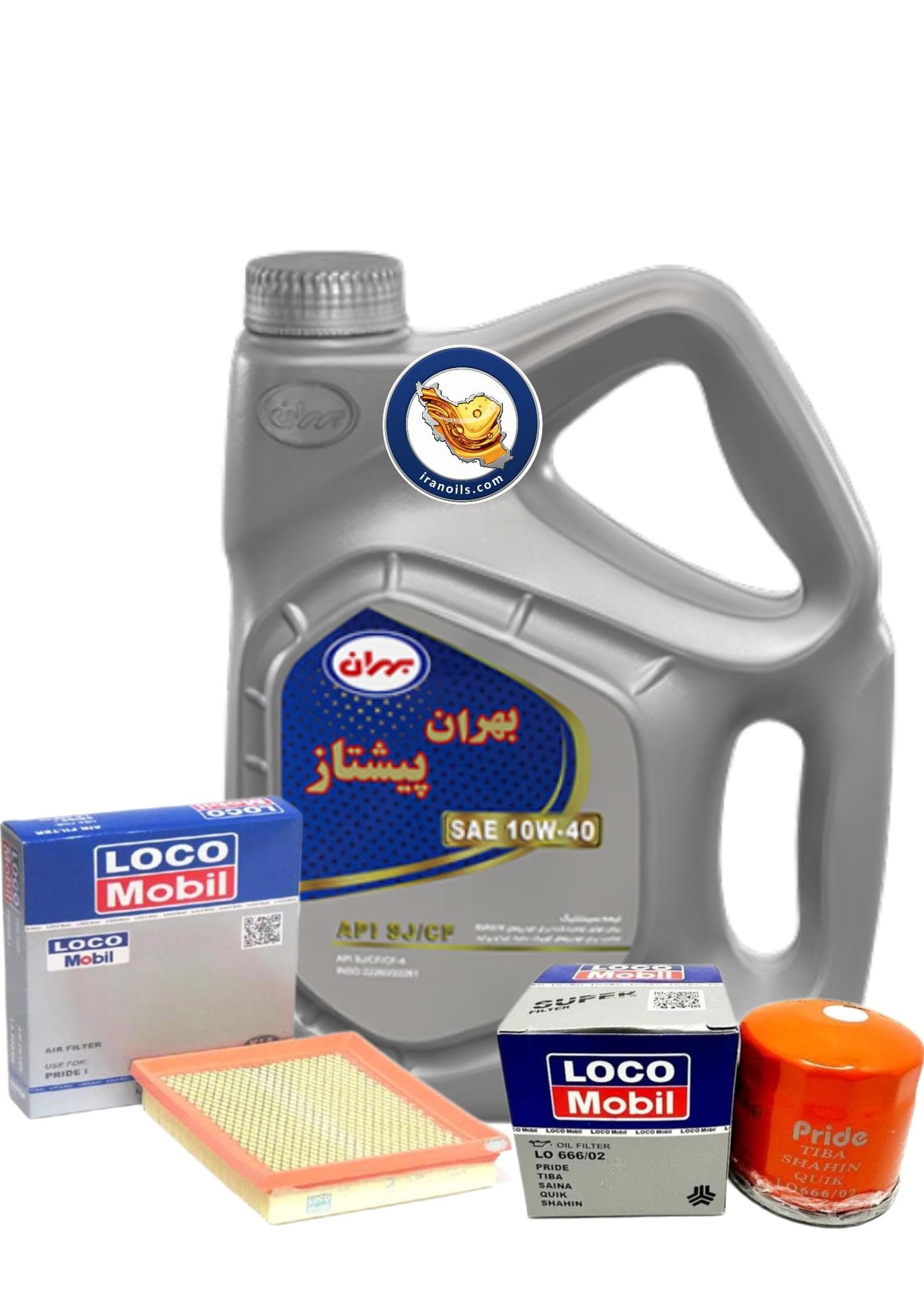 پک بهران پیشتاز (10W40 – SJ 3.5 L) + فیلتر روغن و هوا پراید