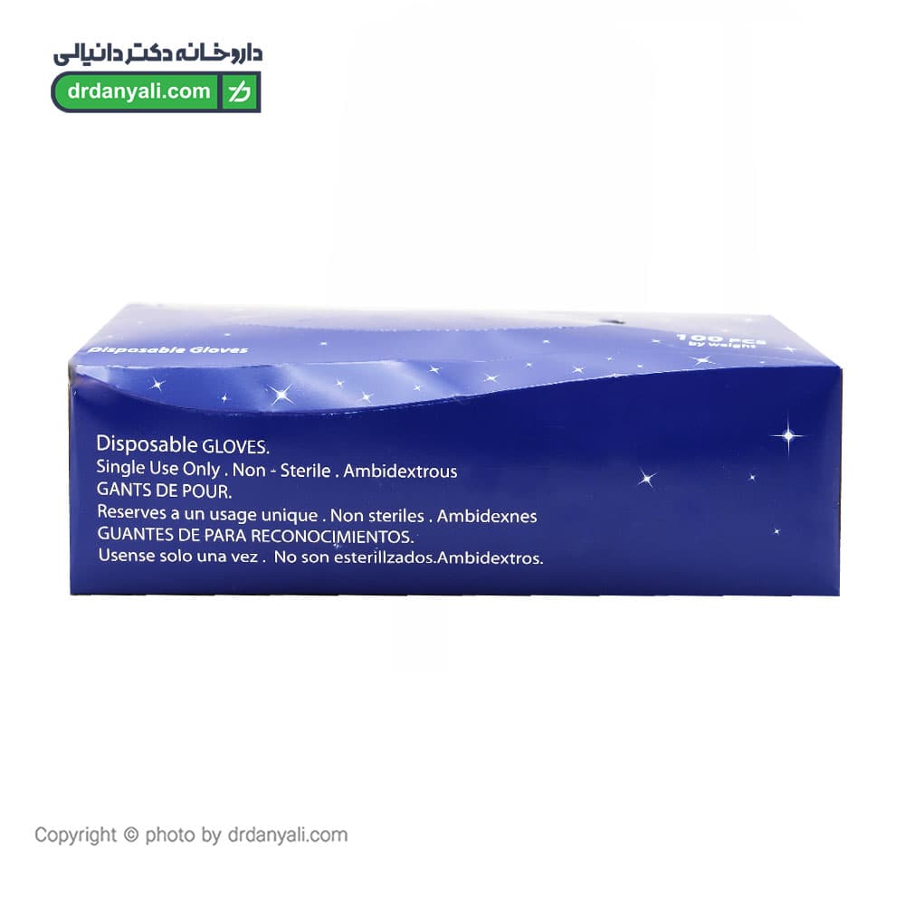 دستکش وینیل دیسپومد غیر پودری 100 عددی — تصویر ۳