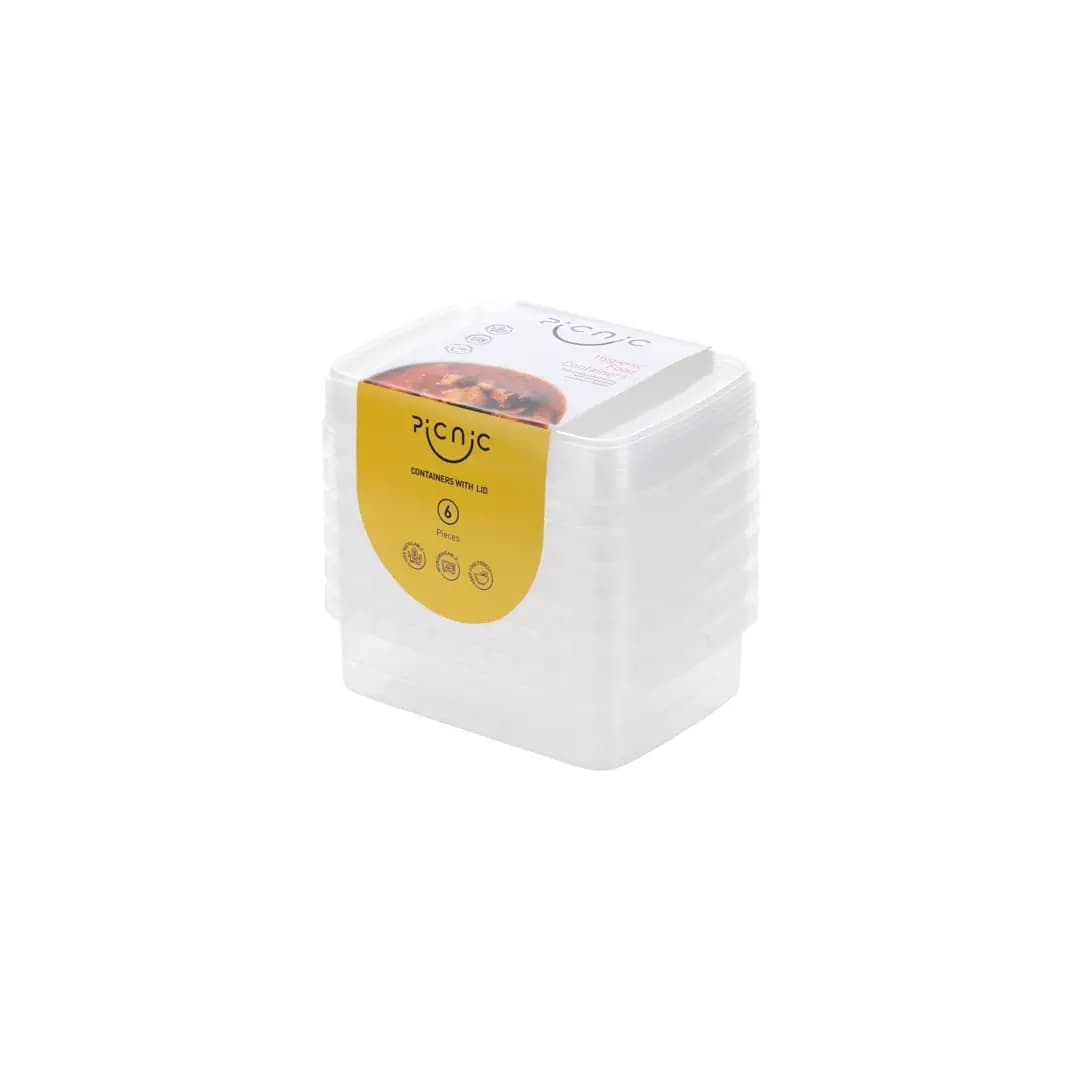 ظرف ماکروویوی 675cc بسته 6 عددی – پیکنیک هوم