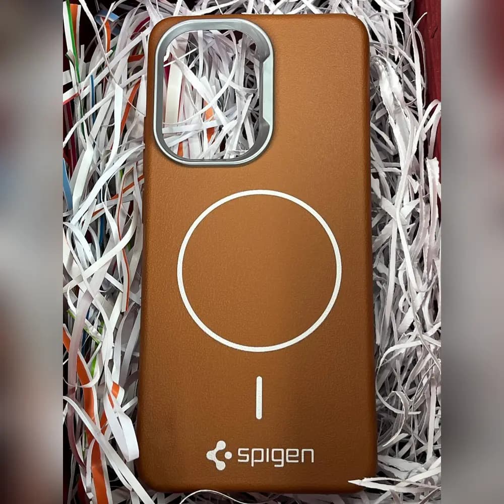 گارد چرمی مگسیف spigen برای شیائومی xiaomi poco x7 pro — تصویر ۴