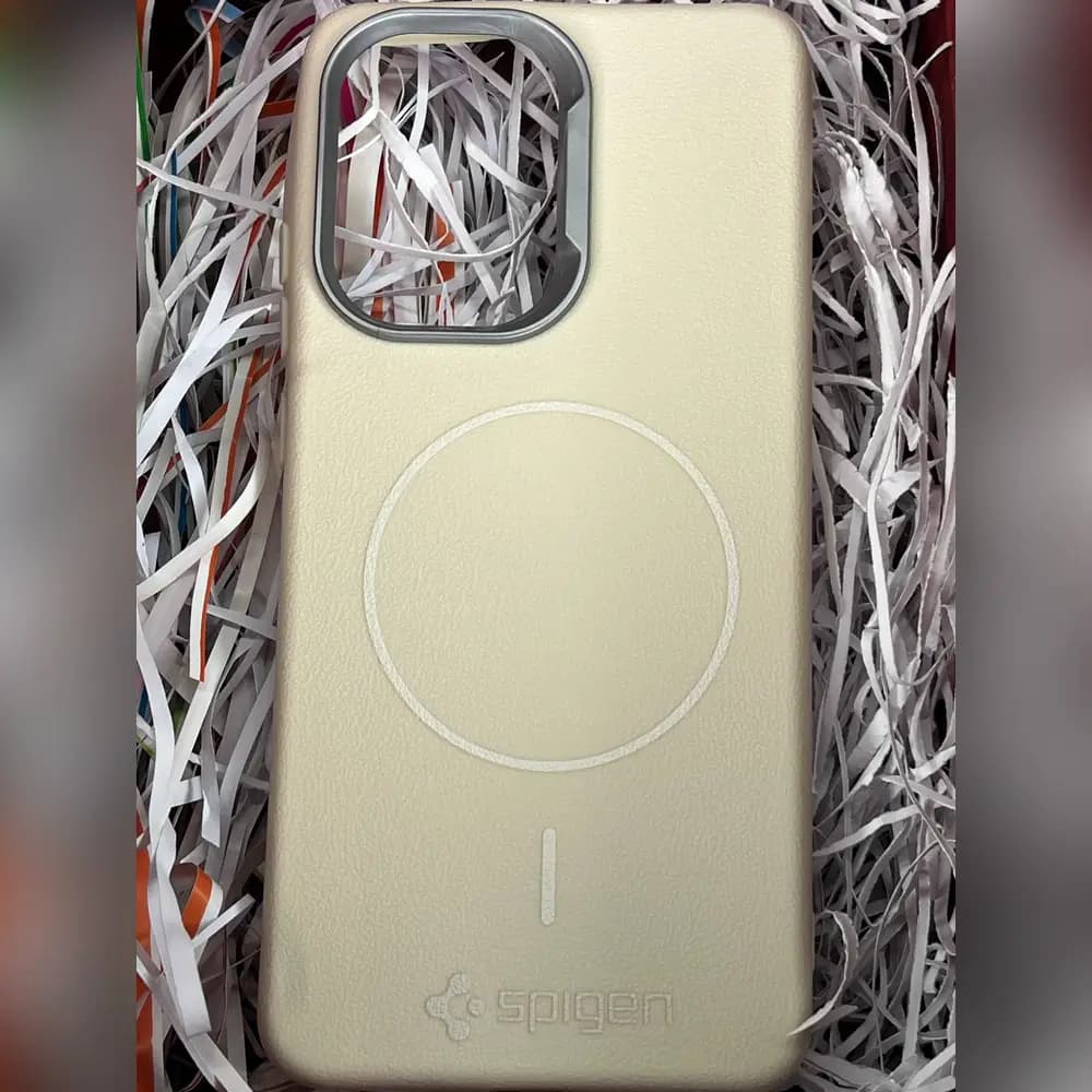 گارد چرمی مگسیف spigen برای شیائومی xiaomi poco x7 pro — تصویر ۳