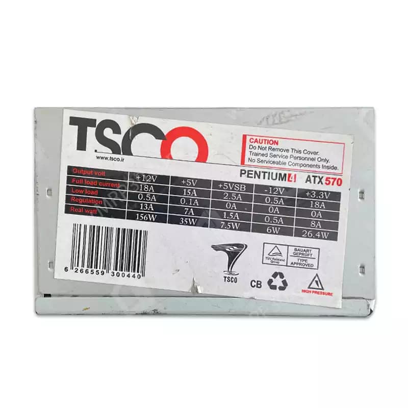 پاور 230 وات تسکو TSCO P4 ATX 570 استوک — تصویر ۵