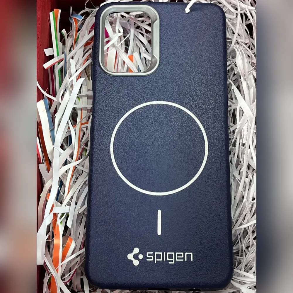 گارد چرمی مگسیف spigen برای سامسونگ samsung A12 — تصویر ۳