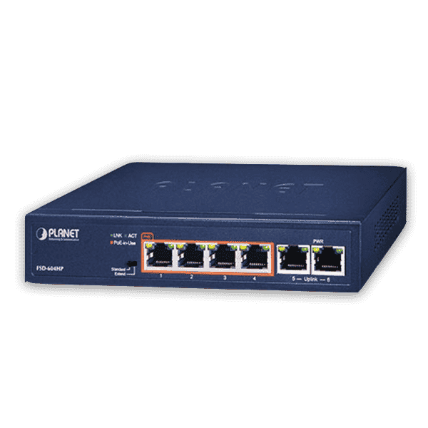 سوئیچ poe پلنت 4 پورت Planet-FSD-604HP — تصویر ۲