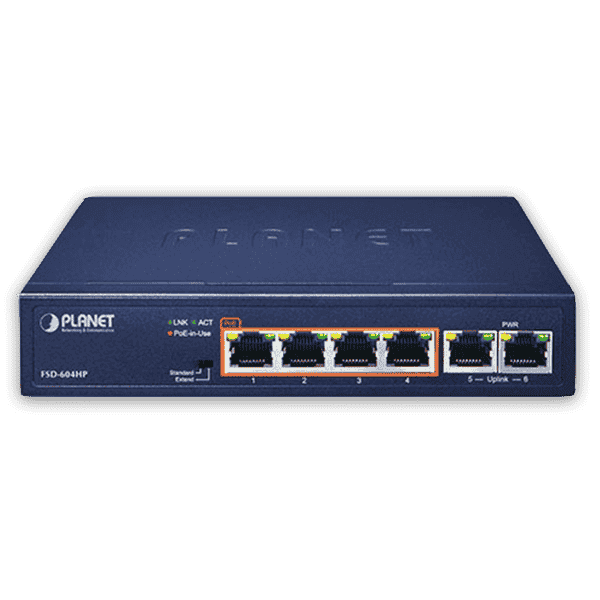 سوئیچ poe پلنت 4 پورت Planet-FSD-604HP — تصویر ۳