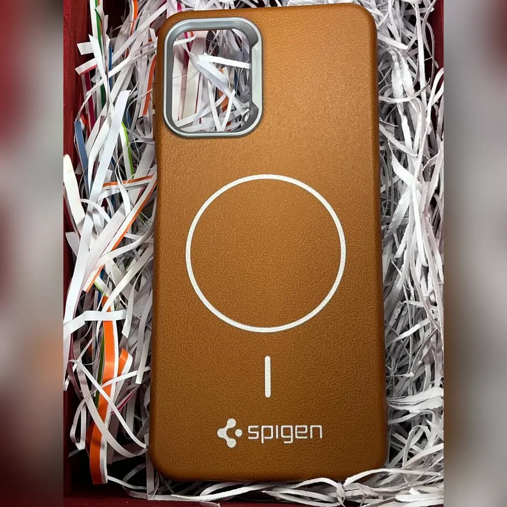 گارد چرمی مگسیف spigen برای سامسونگ samsung A13 — تصویر ۴