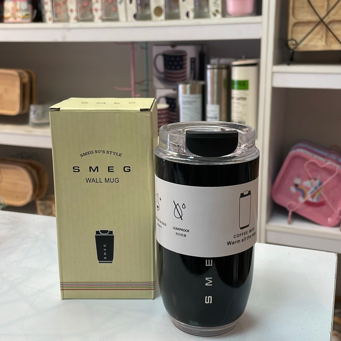 تراول ماگ اسمگ مشکی ۳۲۰ میل | لوگو CNC — تصویر ۲