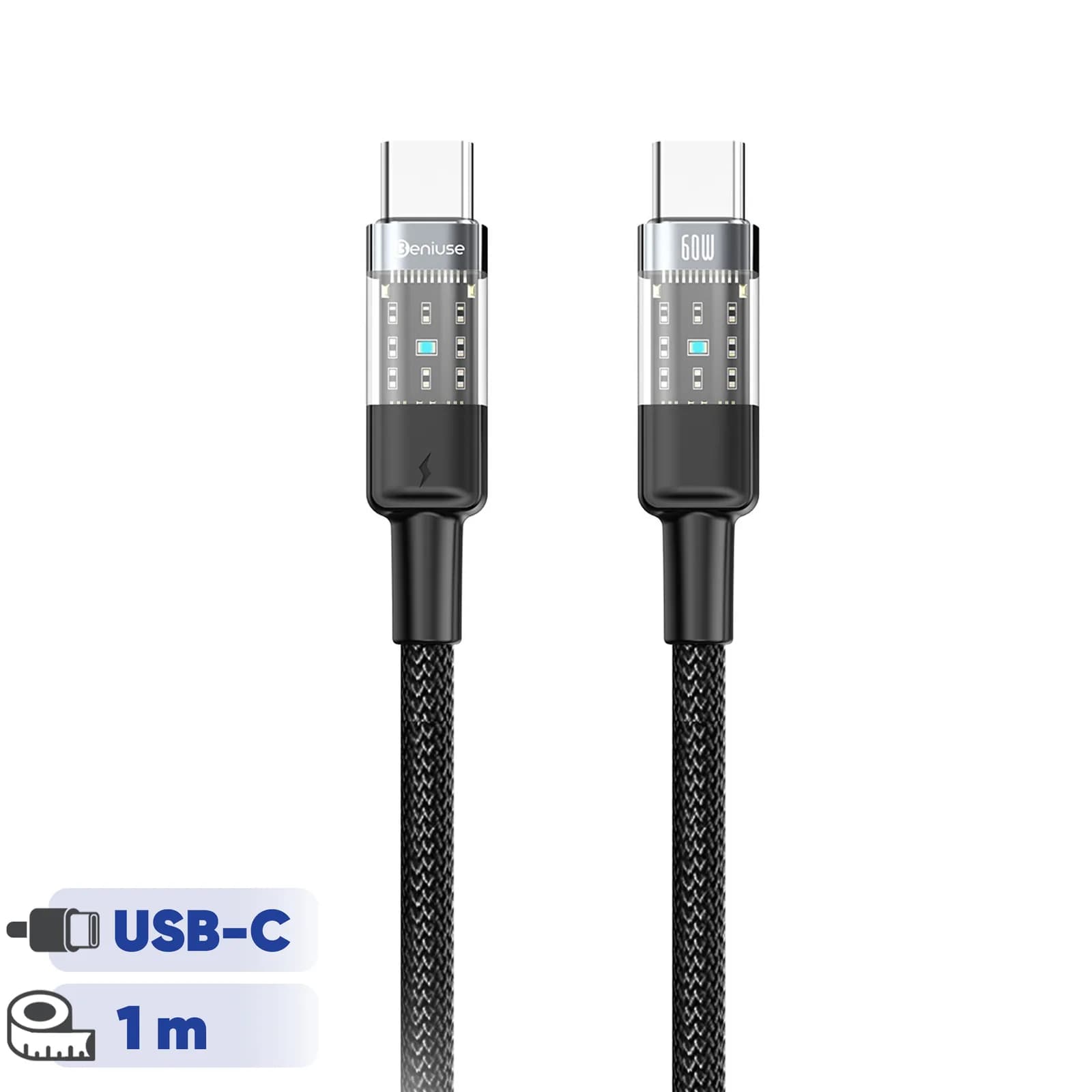 کابل USB-C بنیوس مدل BE-CA09 طول 1متر — تصویر ۴