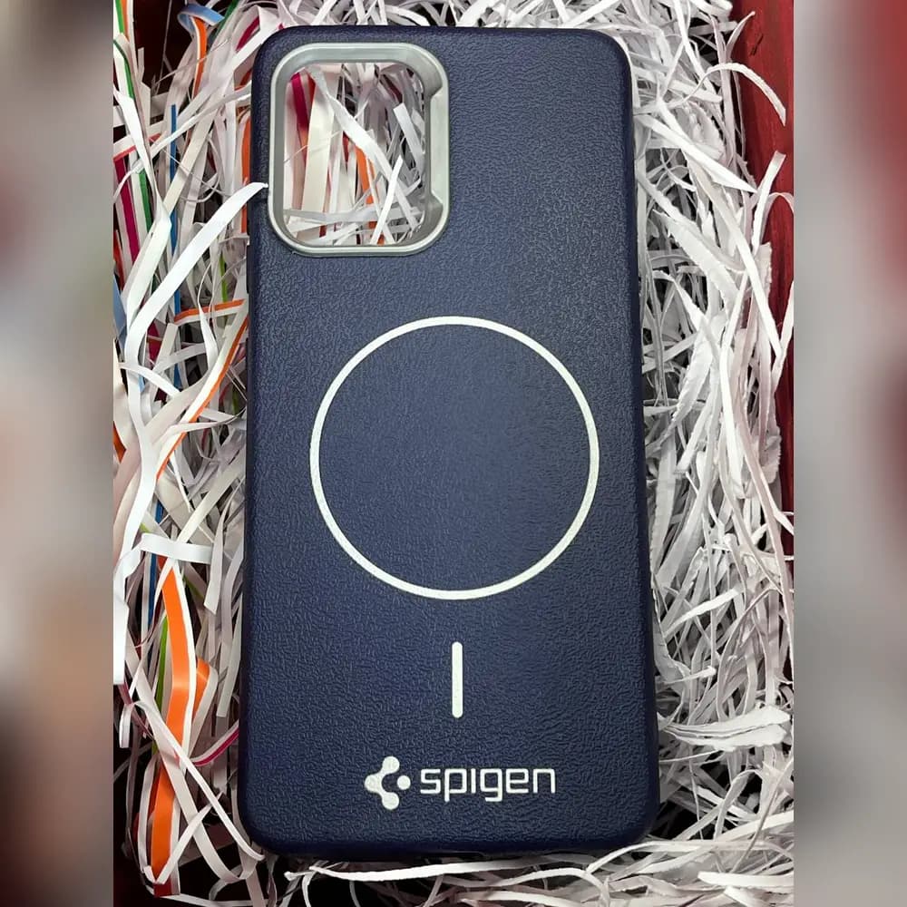 گارد چرمی مگسیف spigen برای سامسونگ samsung A32 4G — تصویر ۳