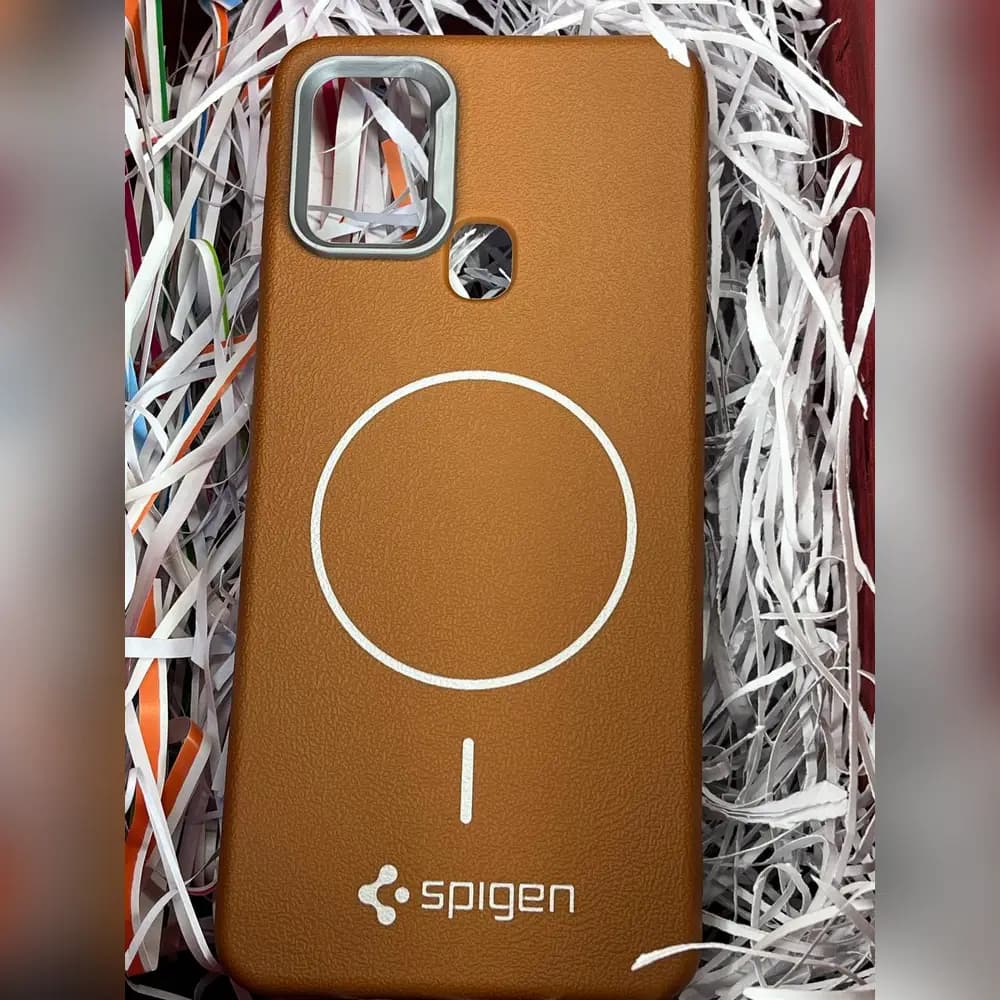 گارد چرمی مگسیف spigen برای سامسونگ samsung A21s — تصویر ۲