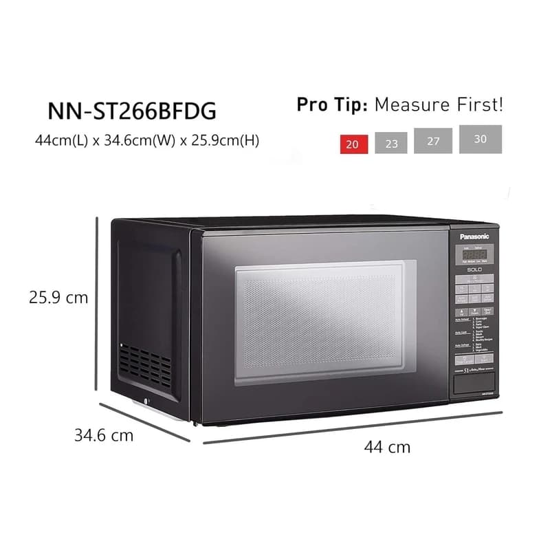 مایکروویو پاناسونیک مدل ST266B رنگ مشکی — تصویر ۲
