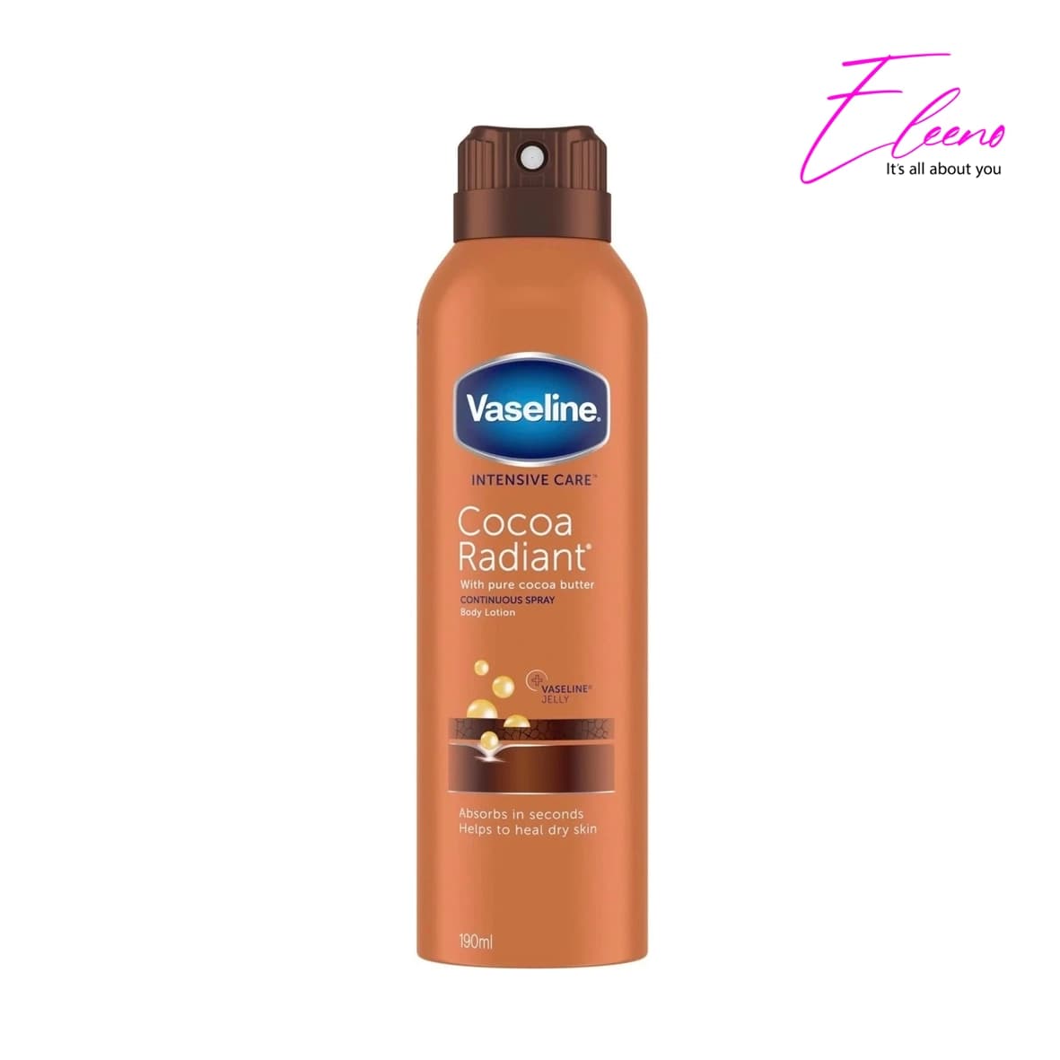 اسپری لوسیون بدن وازلین رایحه کاکائو Vaseline