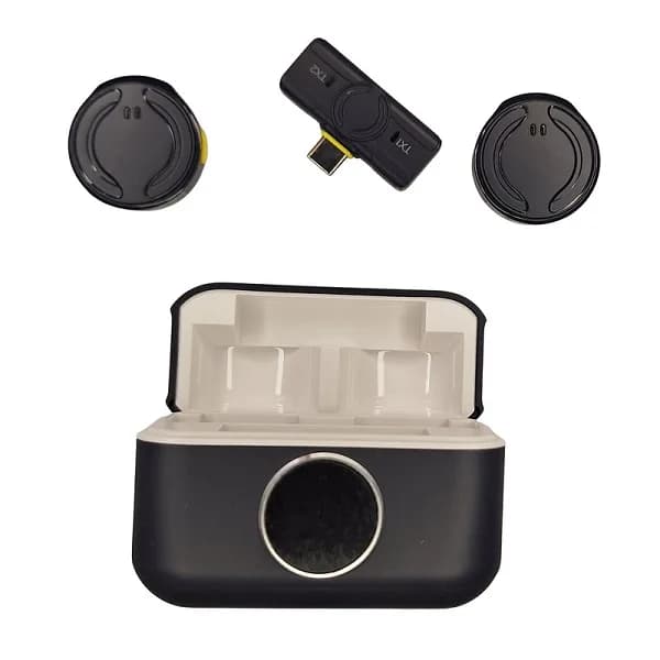 ست میکروفن بی سیم مدل Q81 با درگاه اتصال usb type c اصل — تصویر ۳